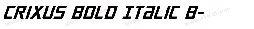 Crixus Bold Italic B字体转换